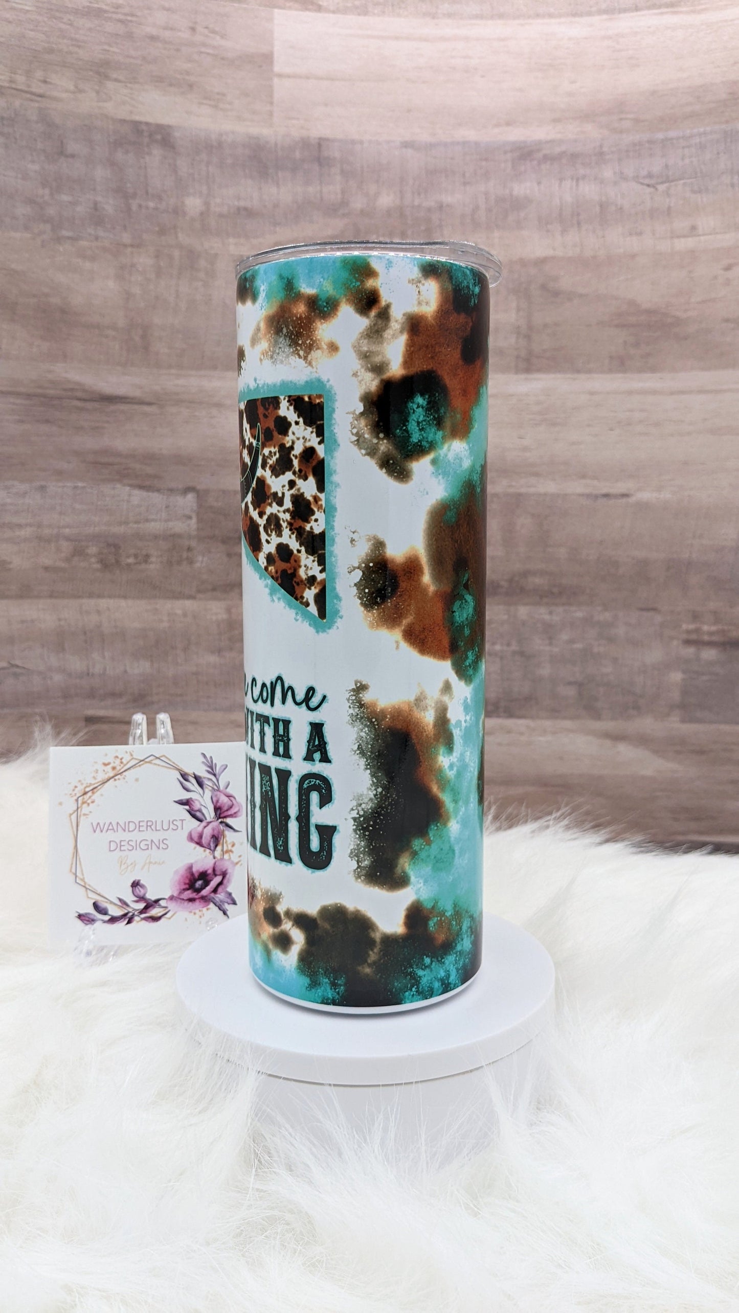 Should've Come with a Warning Wallen Country Music 20 Oz Sublimated Skinny Tumbler - Insulated Stainless