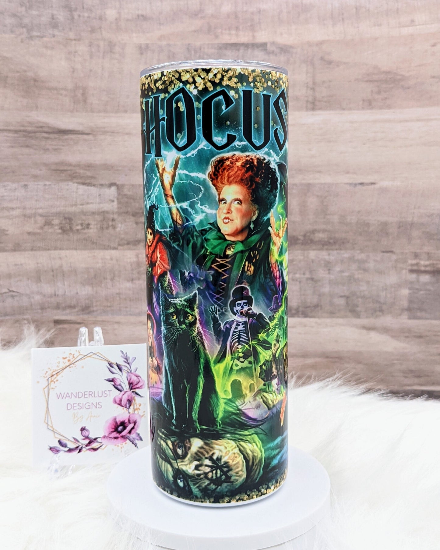 Hocus Pocus Inspired Halloween Movie  20 Oz Sublimated Skinny Tumbler - Insulated Stainless Colorful & Bright!