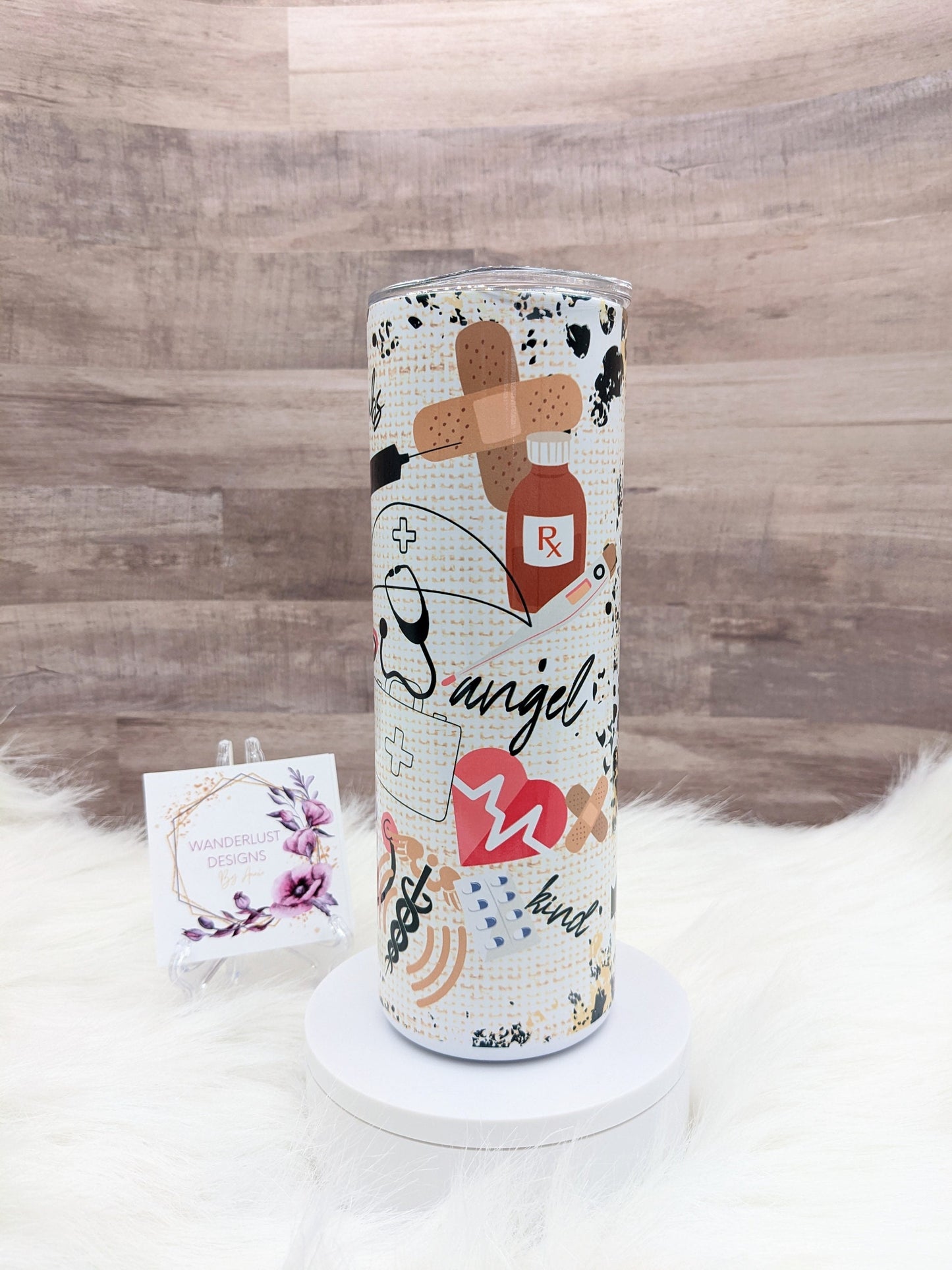 Nurse Life Healthcare License Plate 20 Oz Sublimated Skinny Tumbler - Insulated Stainless