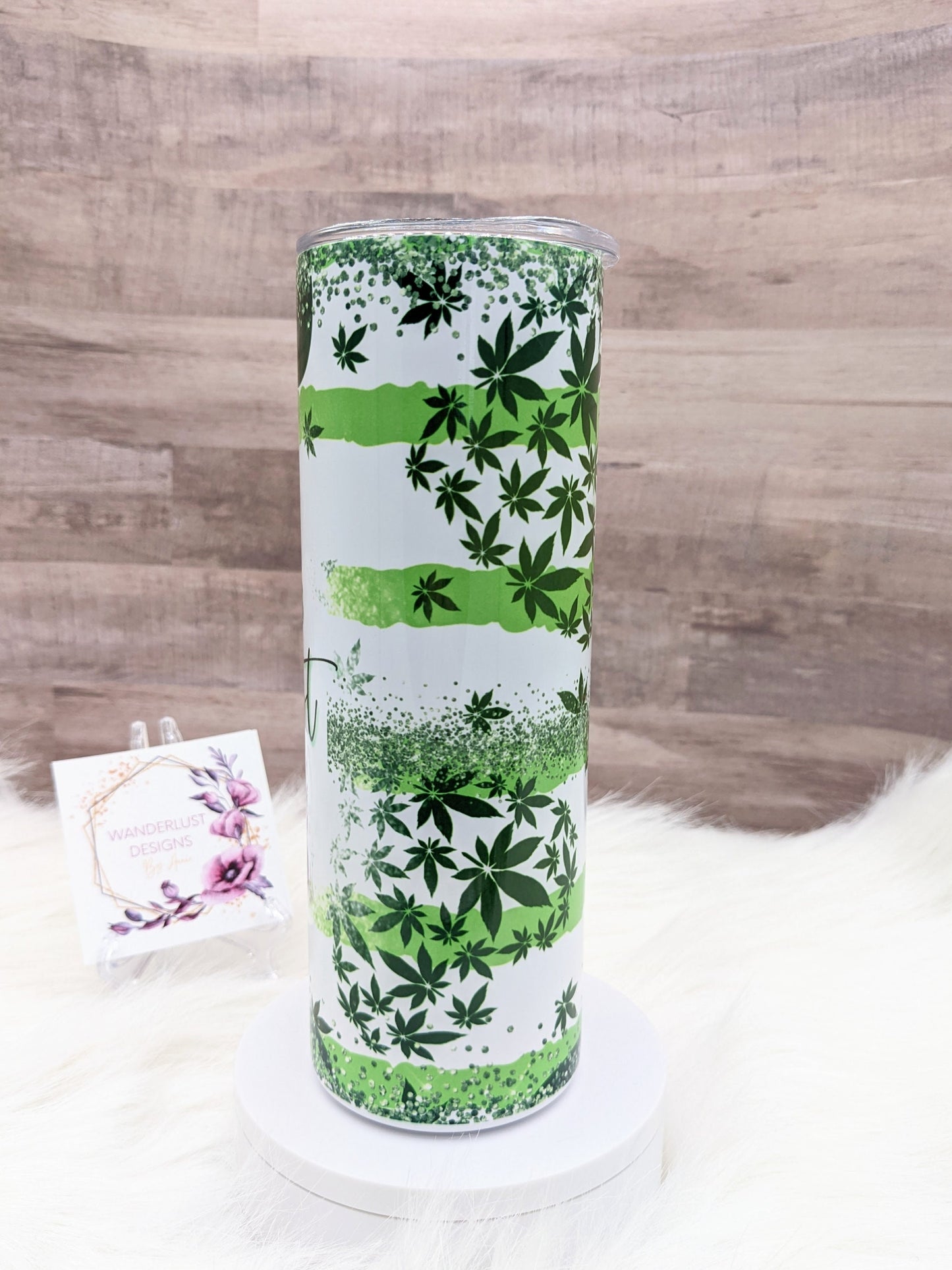 World's Dopest Mom 420 MJ Pot 20 Oz Sublimated Skinny Tumbler - Insulated Stainless