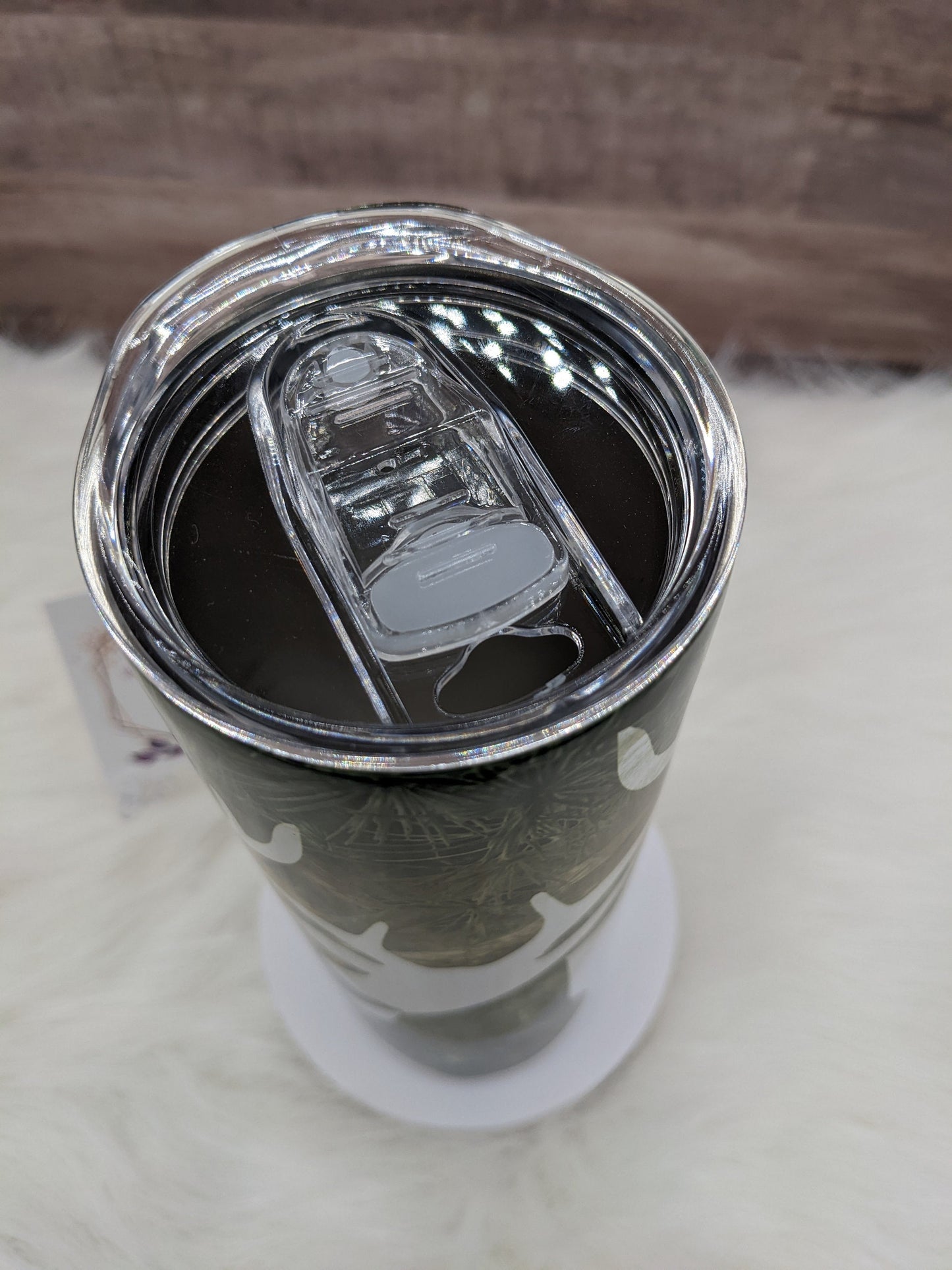 Birchwood Deer Camo Hunting  20 Oz Sublimated Skinny Tumbler - Insulated Stainless